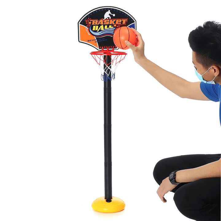 Children Basketball Rack Family Game Adjustable Sport Basketball Box Set Home Toys - MRSLM