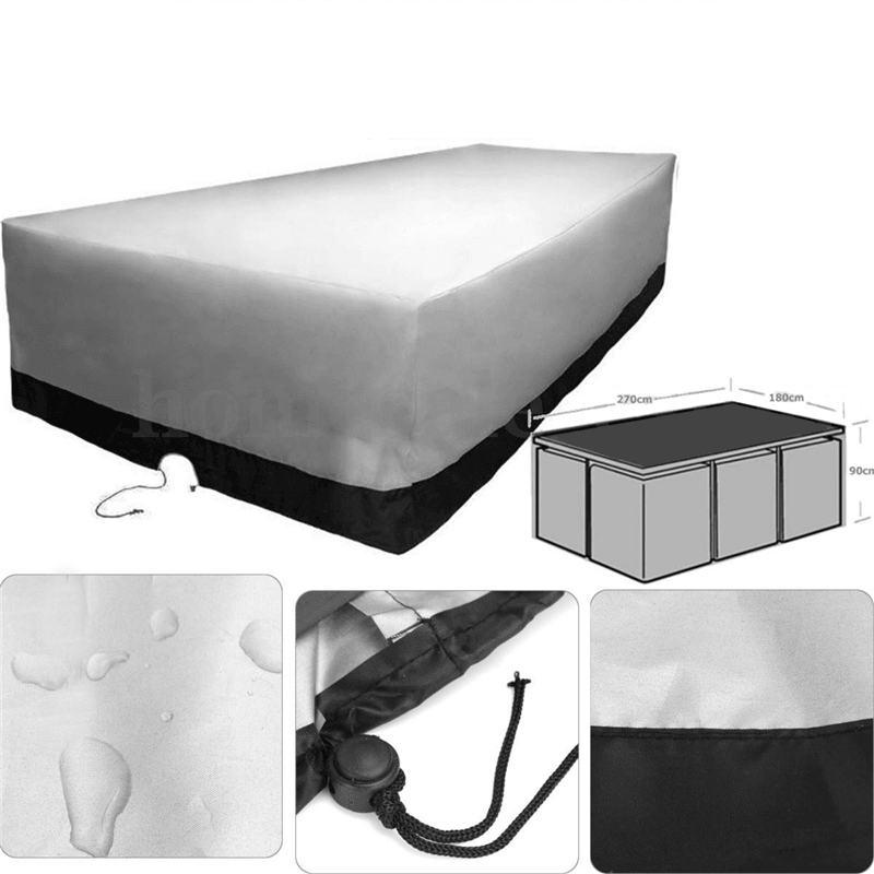 Ipree® 270X180X90Cm 600D Oxford 6 Seater Furniture Cover Outdoor Dust Rain UV Protection - MRSLM