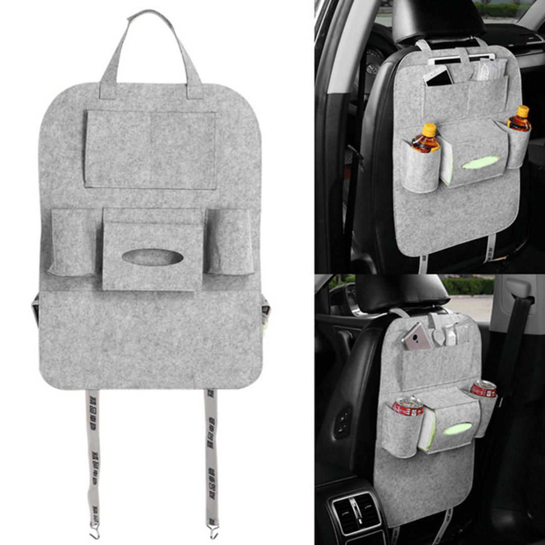 Auto Car Seat Back Hanging Multi-Pocket Storage Bag Organizer Holder Car Storage Box - MRSLM