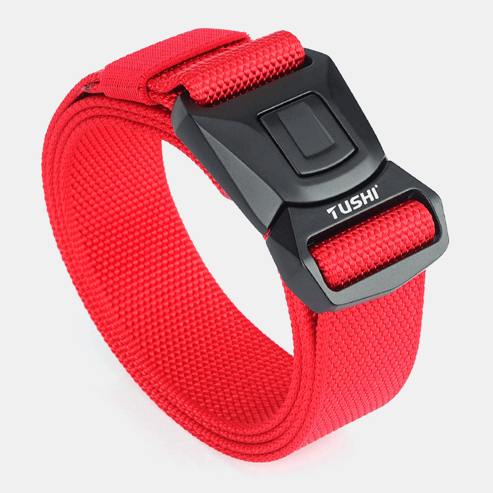 Men Nylon Quick Release Insert-Buckle 125Cm Breathable Quick-Drying Outdoor Safety Belt Training Tactics Belt - MRSLM