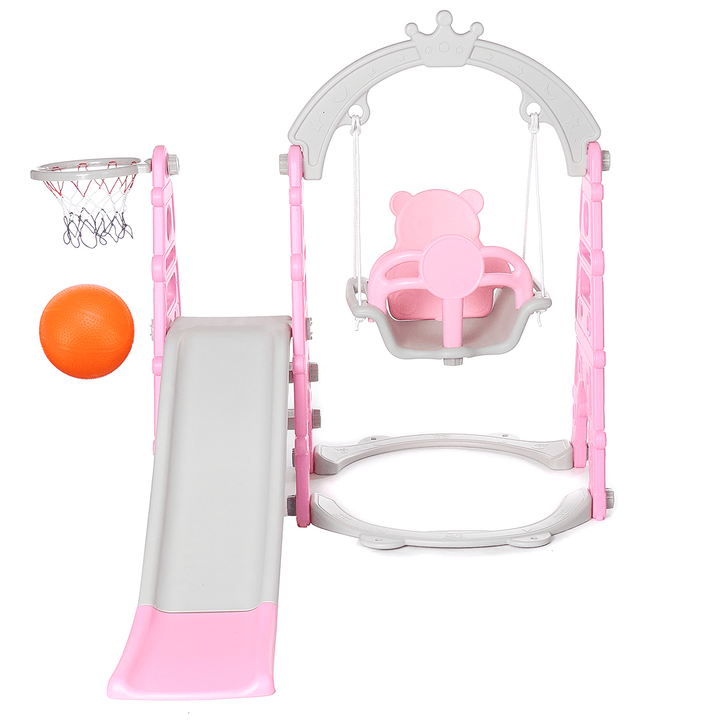 Kids Slide and Swing Children'S Indoor Playground Kindergarten Baby Outdoor Plastic Multifunctional Slide Swing Three-In-One - MRSLM