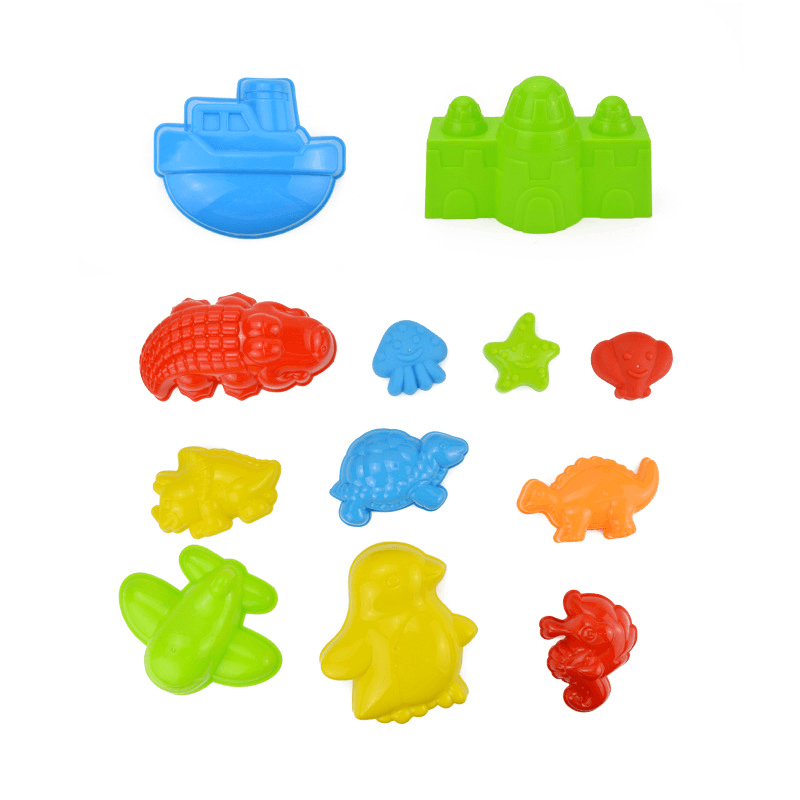 25-Piece Castle Bucket Sand Pool for Playing with Beach Bucket Shovel - MRSLM