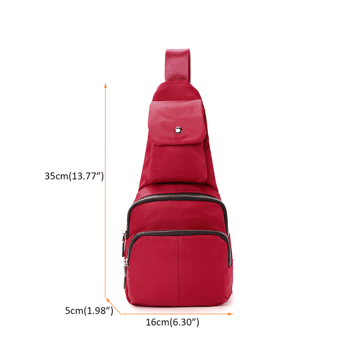 Women Nylon Waterproof Casual Leisure Chest Bag - MRSLM