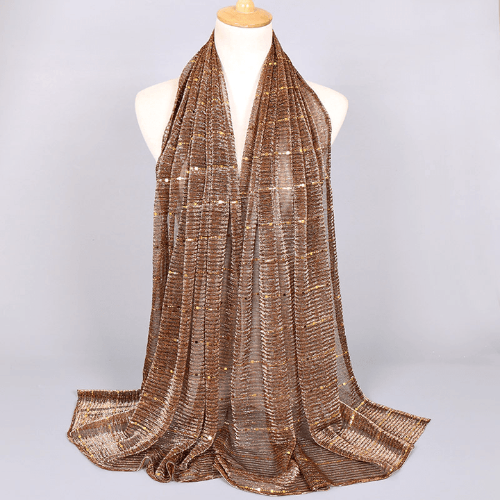 Women Wicked Sequined Headband Scarf Arabian Shawl - MRSLM