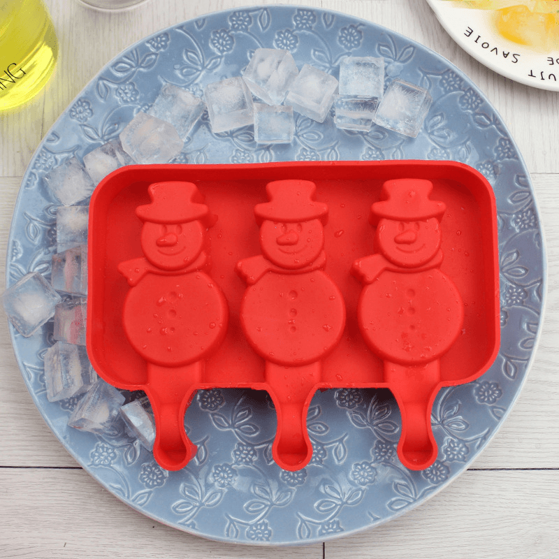 Creative Silicone Ice Cream Mold Ice Lolly Mold Rod Ice Mold Red Food Grade - MRSLM