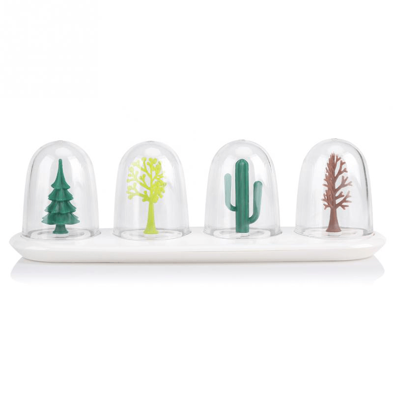 4 PCS/ Set Seasoning Shaker Bottle Four Seasons Plant Creative Animals Flavouring Bottle Salt Sugar Pepper Shaker Cooking Tools Kitchen Organizer - MRSLM