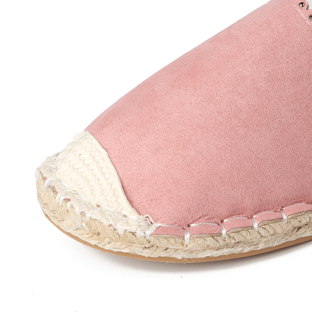 Women Casual Comfy Breathable Espadrille Flat Slip on Flats - MRSLM