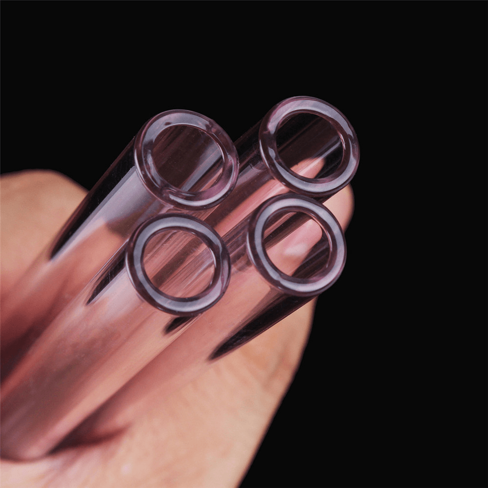 4Pcs 150Mm Transparent Purple Borosilicate Glass Tube Tubing Pyrex Tubes Blowing Tube Test Tube 12Mm OD 2.2 Thick Wall - MRSLM