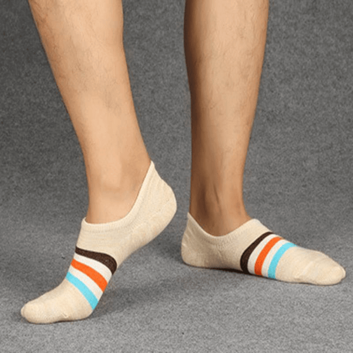 Men Combed Cotton Athletic Sock with Silicone Slip - MRSLM