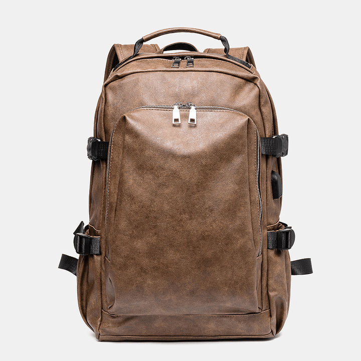 Men Leisure Retro USB Charging Multifunctional Backpack - MRSLM