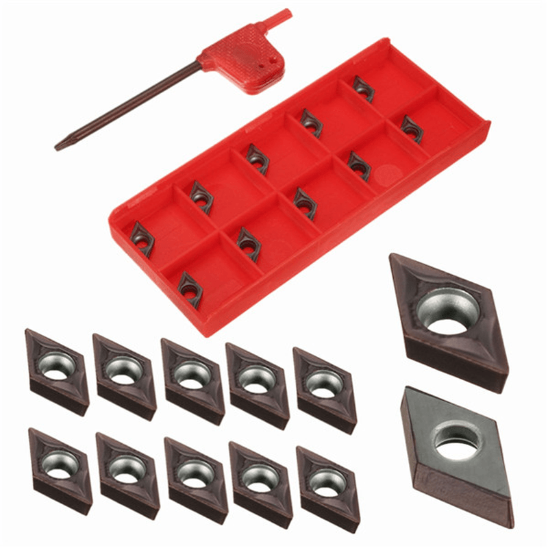 10Pcs DCMT0702 EM YBC205 Carbide Inserts for SDJCR1010H07 Turning Tool Holder - MRSLM