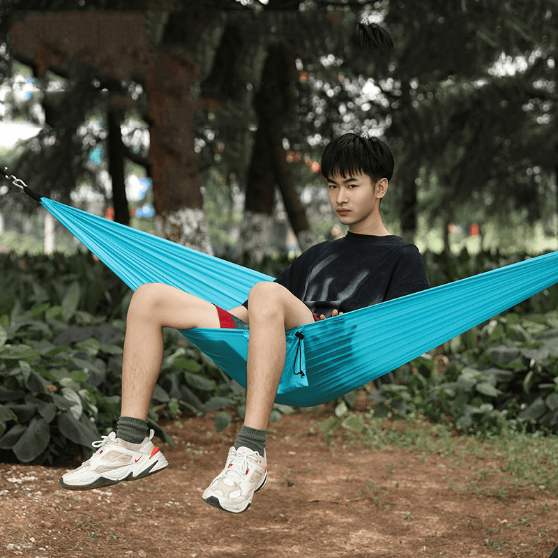 Ipree® Portable Nylon Hammock Lightweight Outdoor Camping Garden Swing Hanging Chair Max Load 200KG - MRSLM