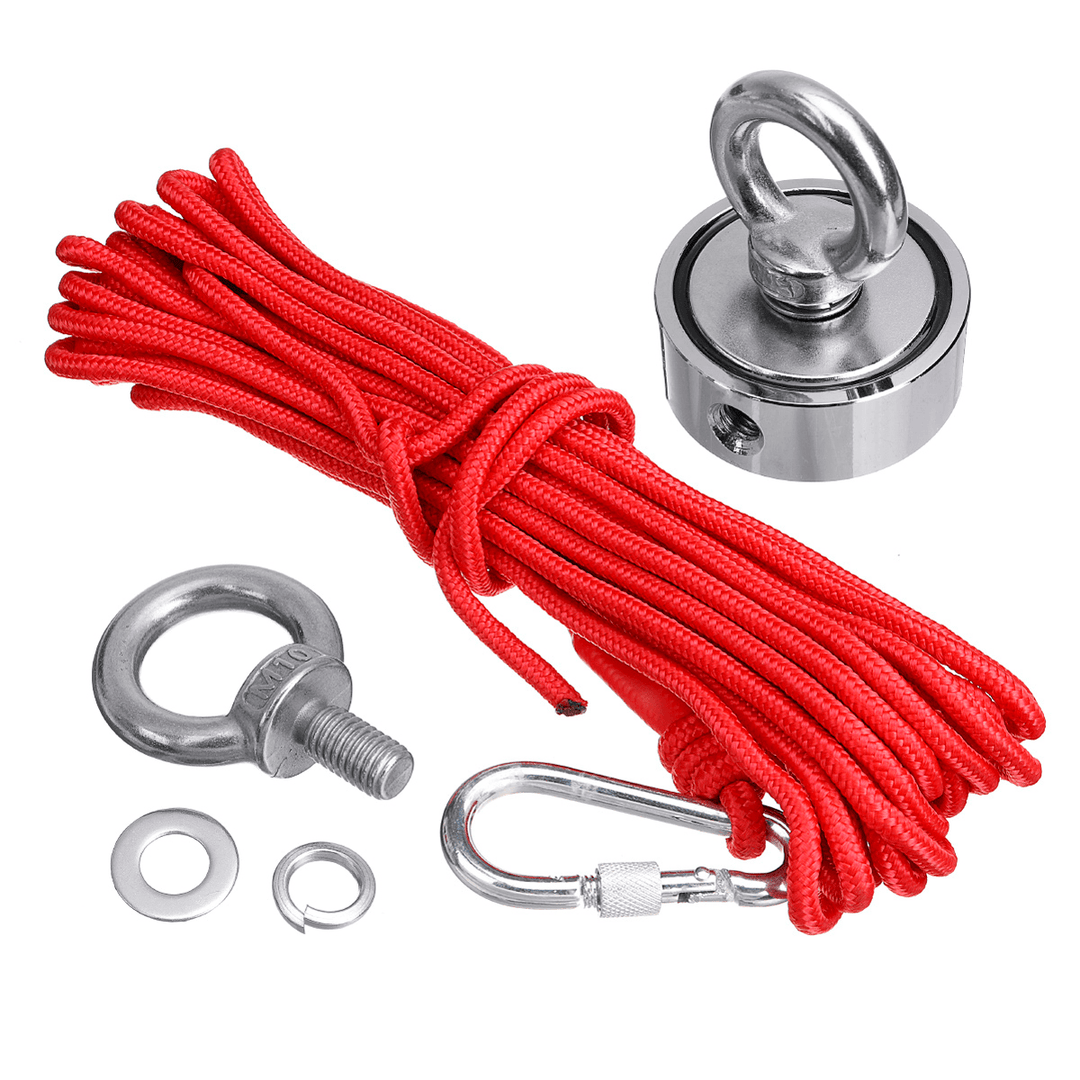 48/60/67/75Mm Neodymium Recovery Magnet with 10M Rope Fishing Magnet Salvage Tool - MRSLM