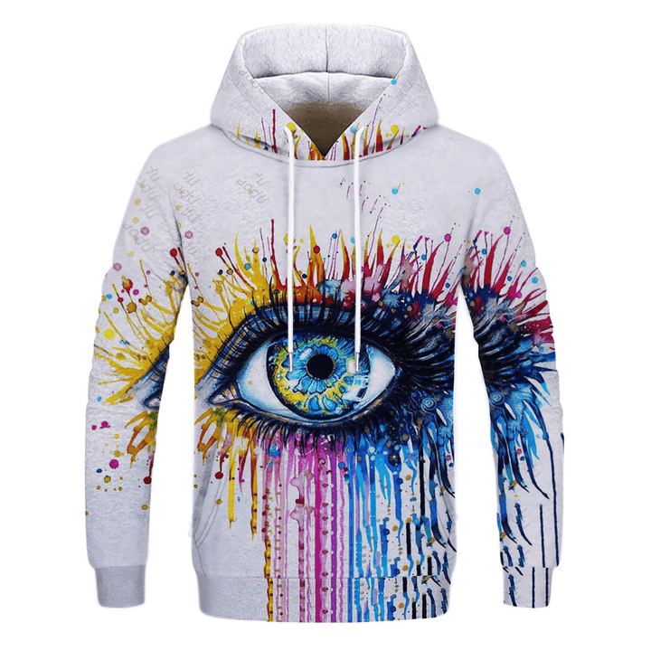 Graffiti Painting Print Sweatshirt Print Sports Sweatshirt Collarless Digital Print Sweatshirt - MRSLM