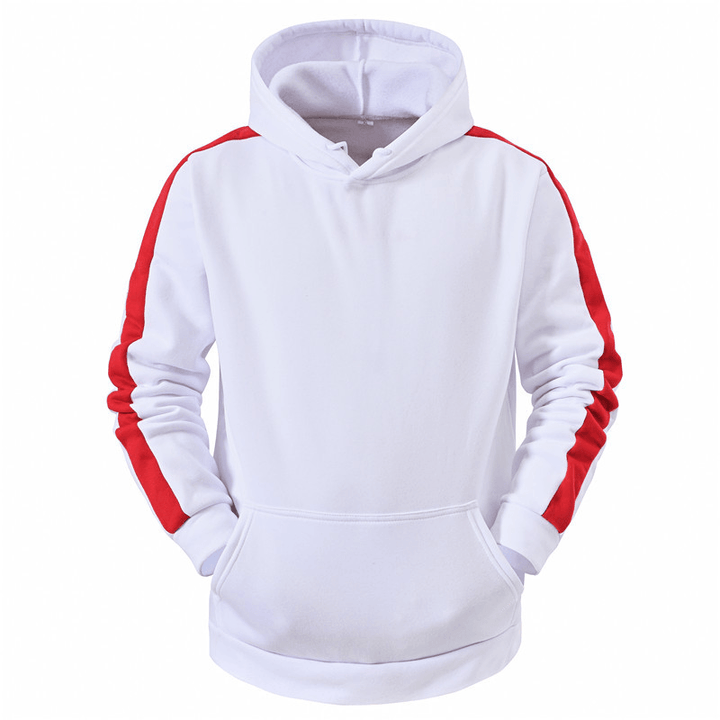 Men Casual Sweater Hooded Stitching Top - MRSLM