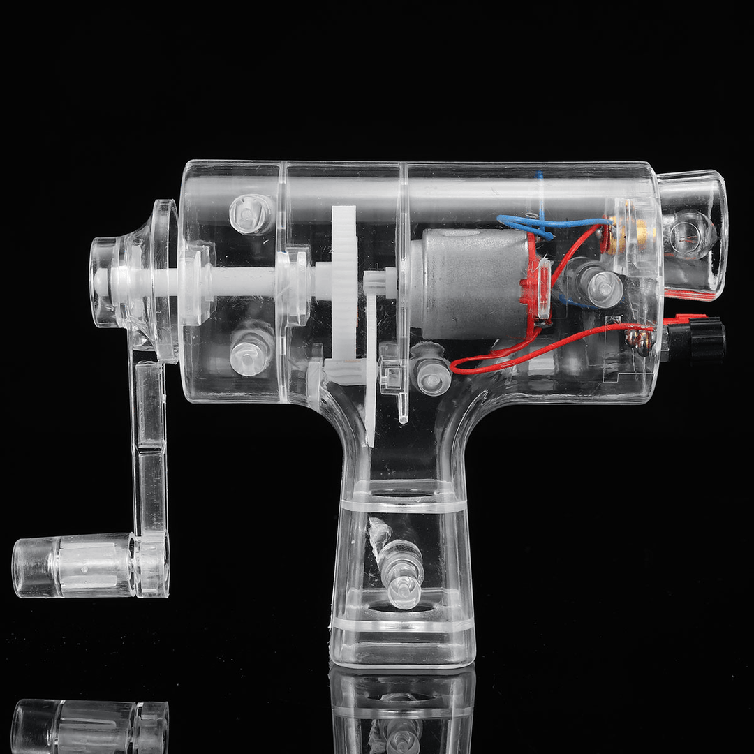 Clear Hand Crank Manual Crank Generator Model Electronic Mechanical Power Physics Experiment - MRSLM