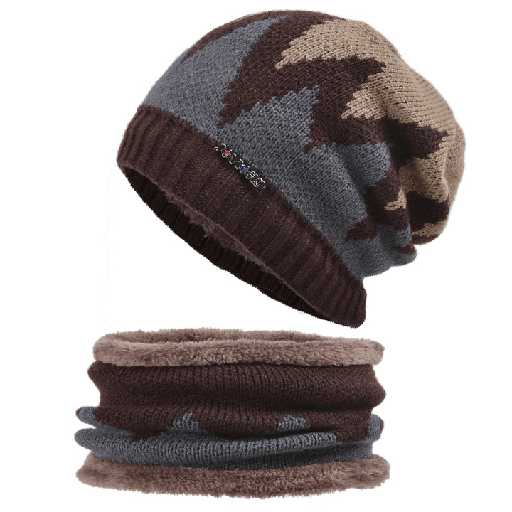 Men'S Winter Flame Knitted Wool Hat Fashion All-Match - MRSLM