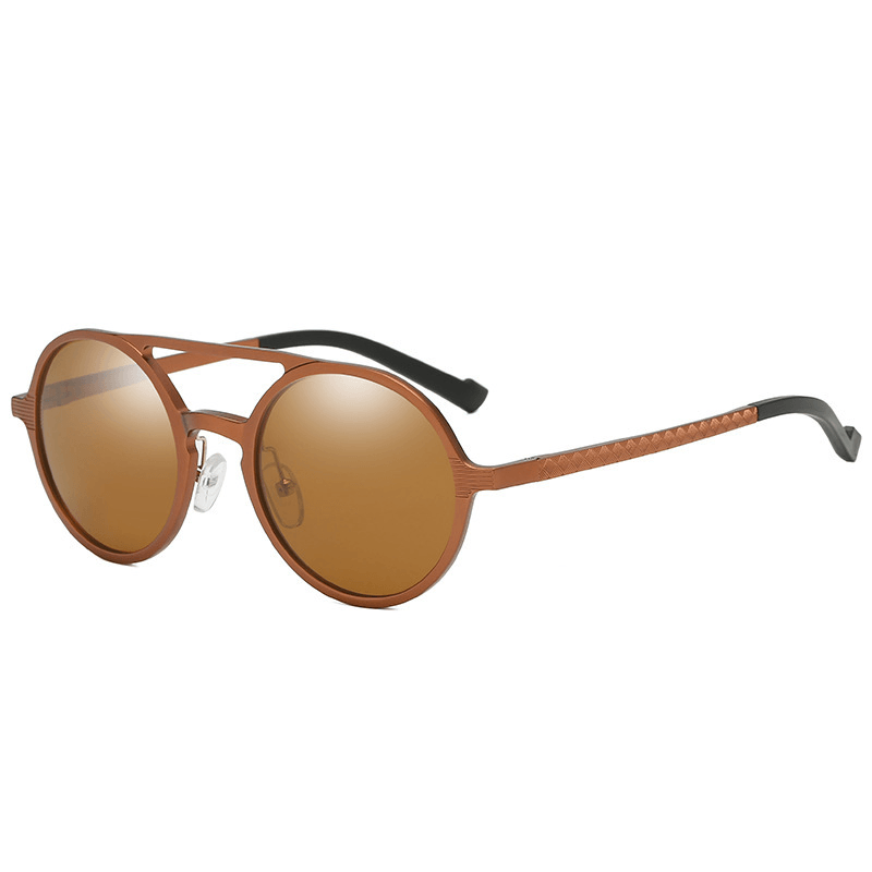 The New Aluminum-Magnesium Full-Frame round Frame Retro Polarized Sunglasses - MRSLM