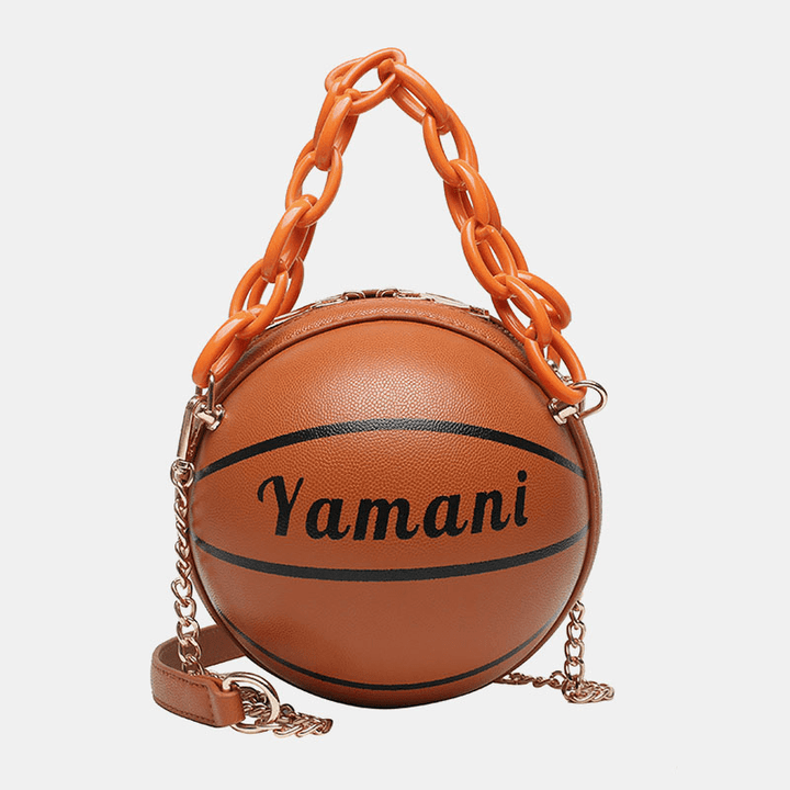 Women Basketball Football Chains Handbag Crossbody Bag Shoulder Bag - MRSLM