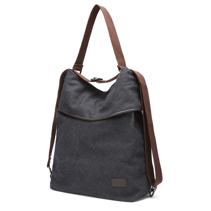 Women Canvas Casual Multifunctional Microfiber Leather Large Capacity Handbag Shoulder Bags Backpack - MRSLM