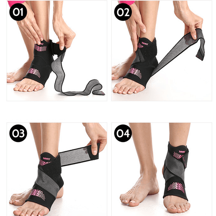 AOLIKES 1PC Comfortable Breathable Ankle Support Sports Running Ankle Guard Fitness Protection - MRSLM