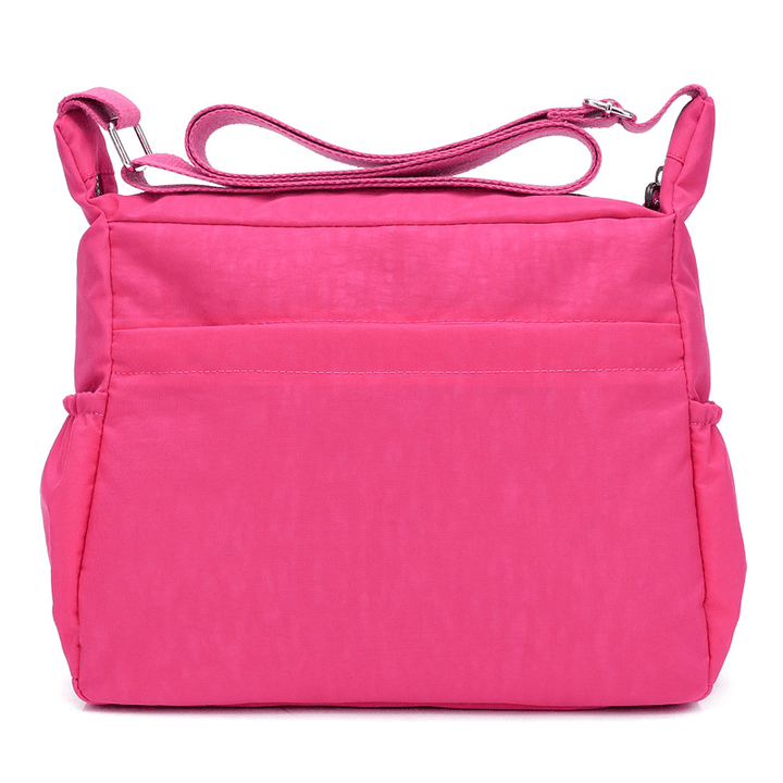 Women Leisure Nylon Solid Crossbody Bag Waterproof Bag - MRSLM