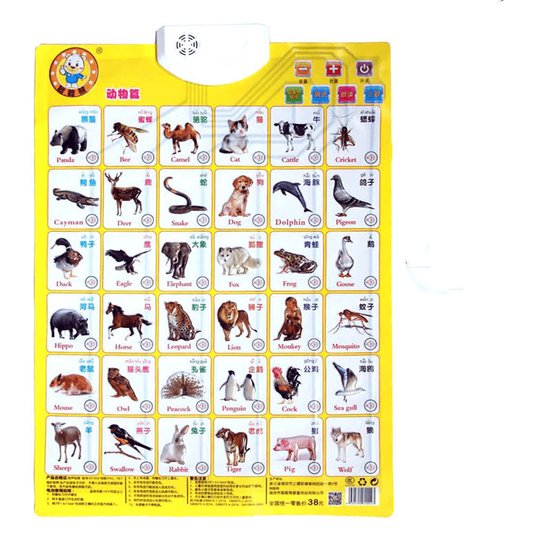 Baby Audio Wall Chart, Point to Read Pronunciation Toys - MRSLM