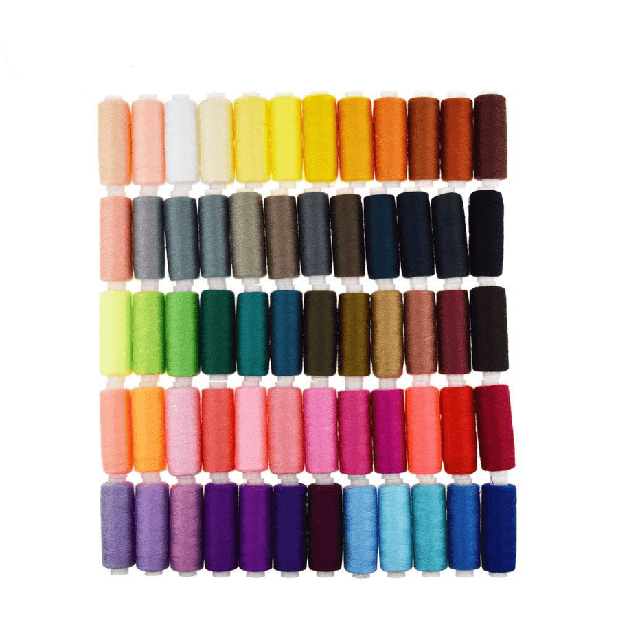 250 Yard Spools 60 Colors Polyester Sewing Thread Reel Machine Hand Cord Tools Set - MRSLM