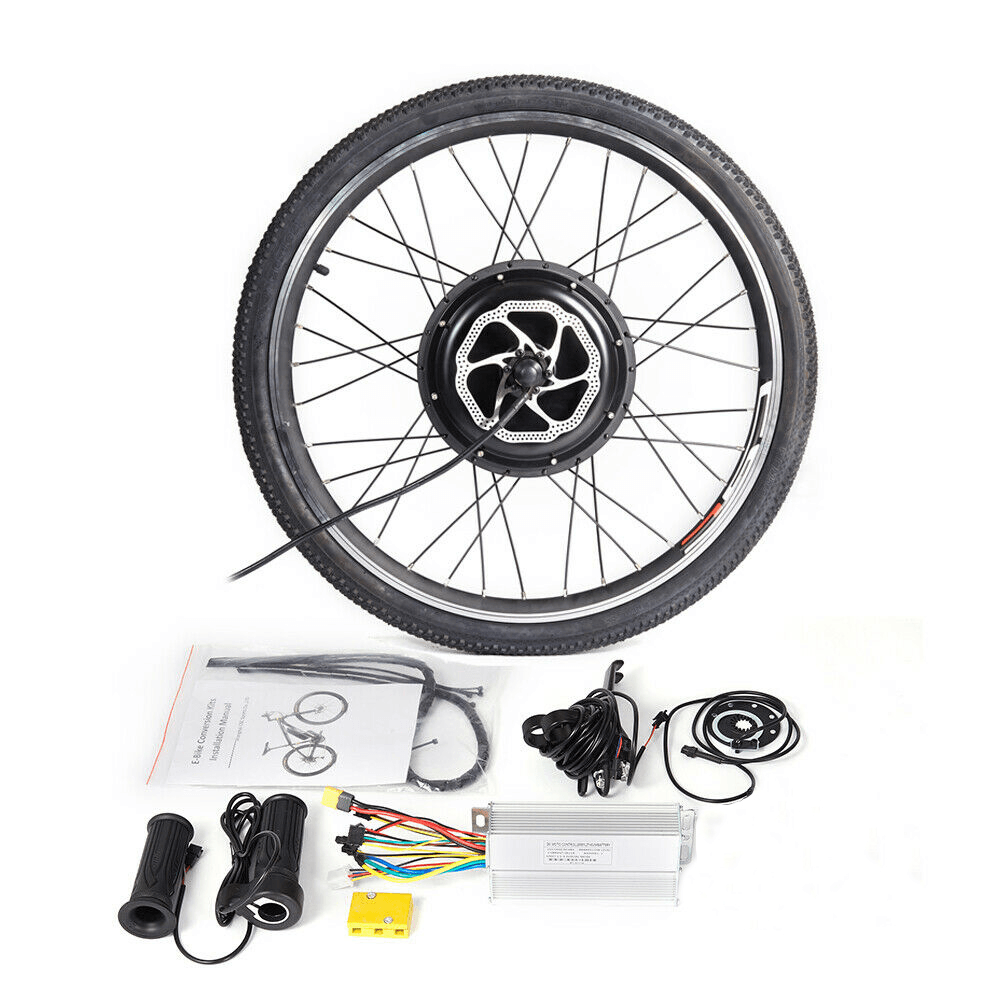 26Inch 48V 1000W E-Bike Accessories Set Rear Wheels Motor Tire Disc Brake Power Cut-Off Brake Lever Storage Bag Twist Throttle Set Outdoor Cycling - MRSLM