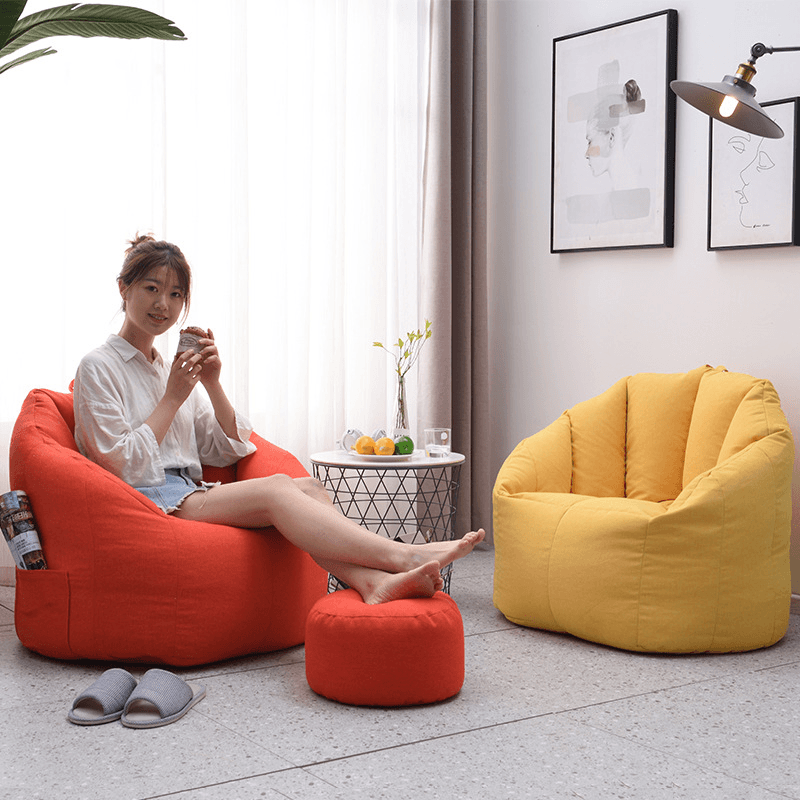 Cotton Bean Bag Cover Lazy Sofa Removable Traudio-Videoel Kit for Indoor - MRSLM