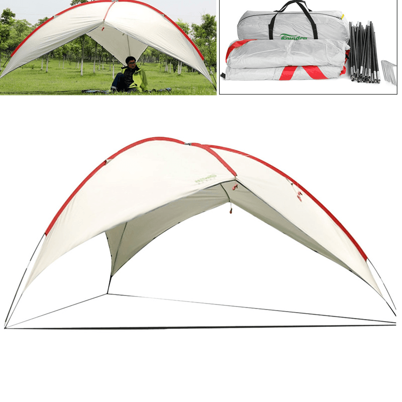 Outdoor Sun Shade Tent Camping Tent Breathable Sun-Resistant Tear-Resistant Fabric Waterproof Beach Tent Sunshade - MRSLM