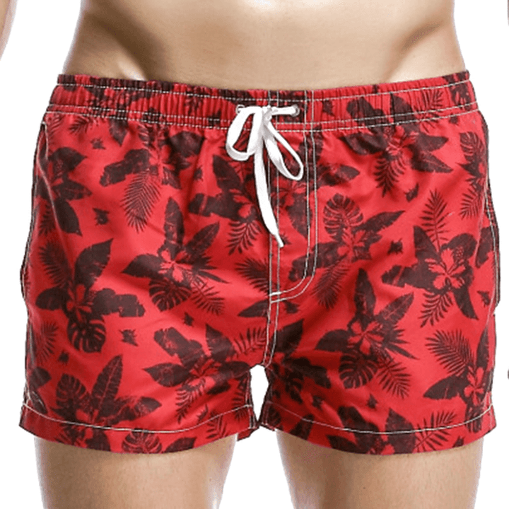 Fashion Hawaiian Printing Quick Dry Breathable Sports Board Shorts for Men - MRSLM