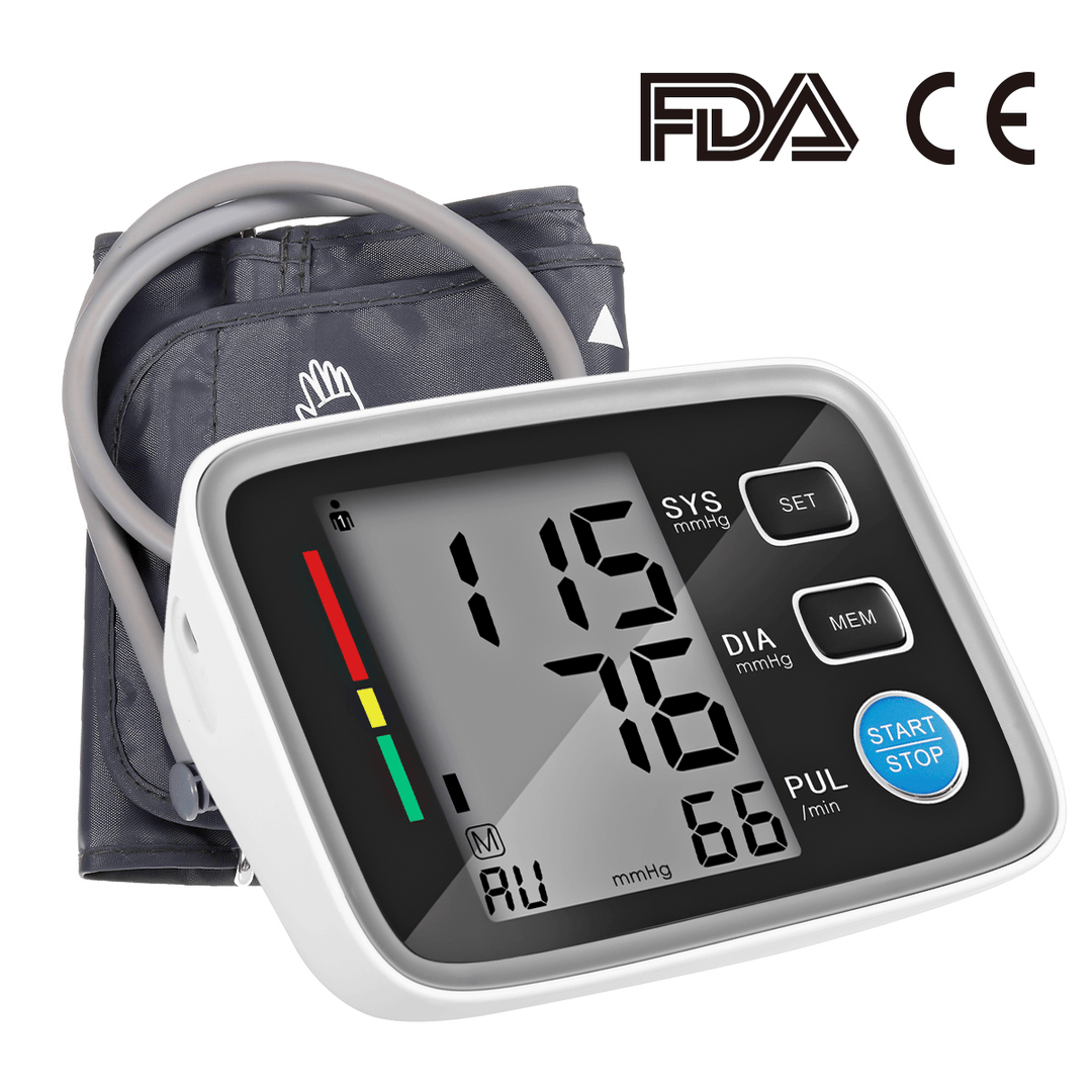 Blood Pressure Monitor LCD Display Blood Pressure Machine Pressure Monitor Large Cuff Digital Measure Blood Pressure Memories - MRSLM