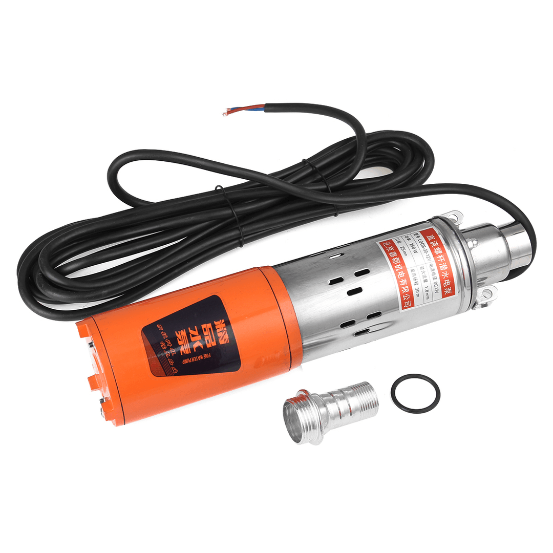 250W 12V/24V/48V Submersible Water Pump Portable Stainless Steel Water Pumping Device - MRSLM