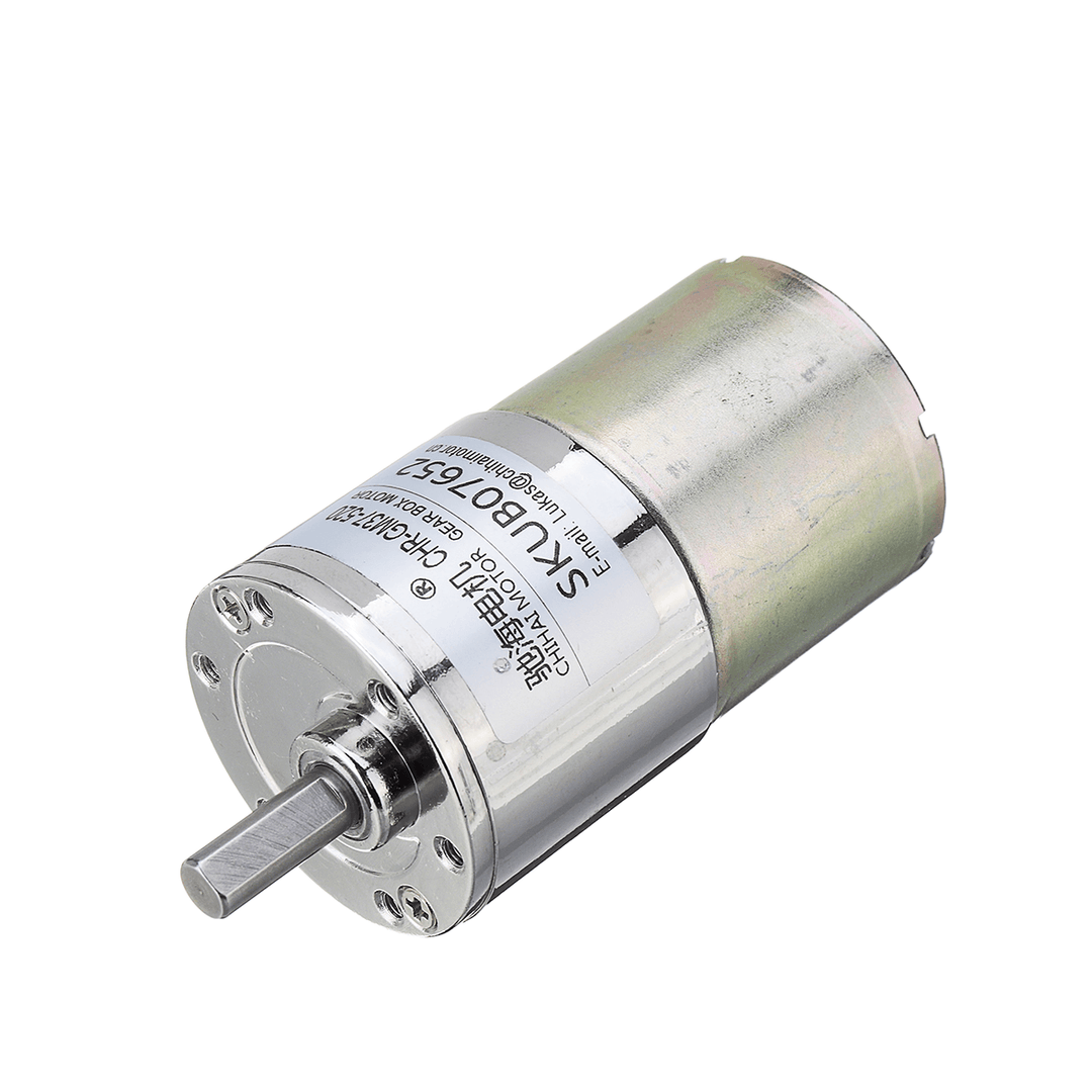 Chihai CHR-37GB-520S DC Motor 12V 1:150 52Rpm Permanent Magnet Carbon Brush Reduction Gear Motor - MRSLM