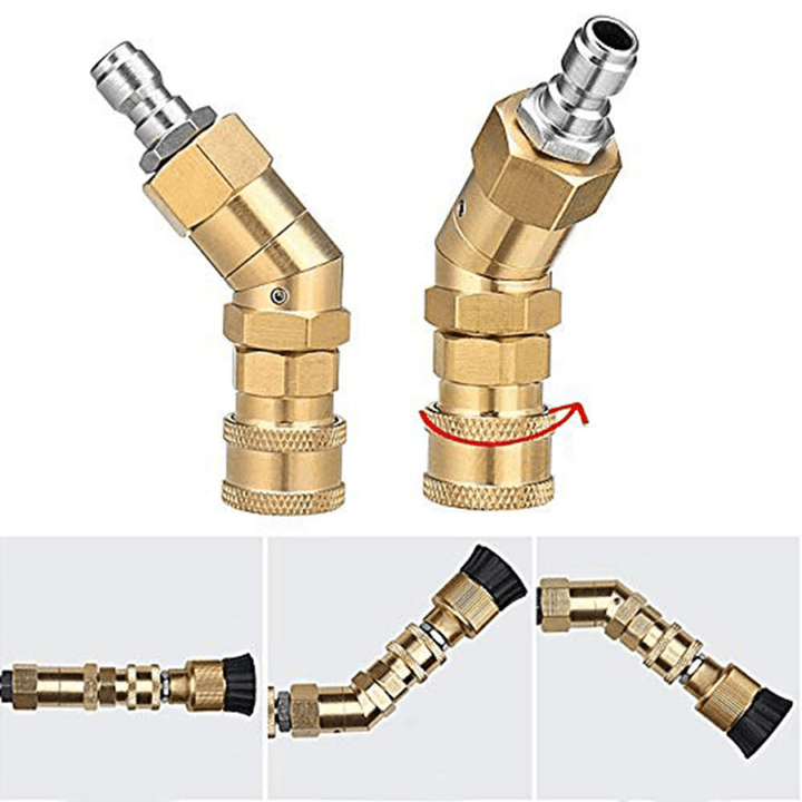 7 Power Washer Spray Nozzle Taps with 360° Quick Connecting Pivoting Coupler for Garden Watering House Cleaning - MRSLM