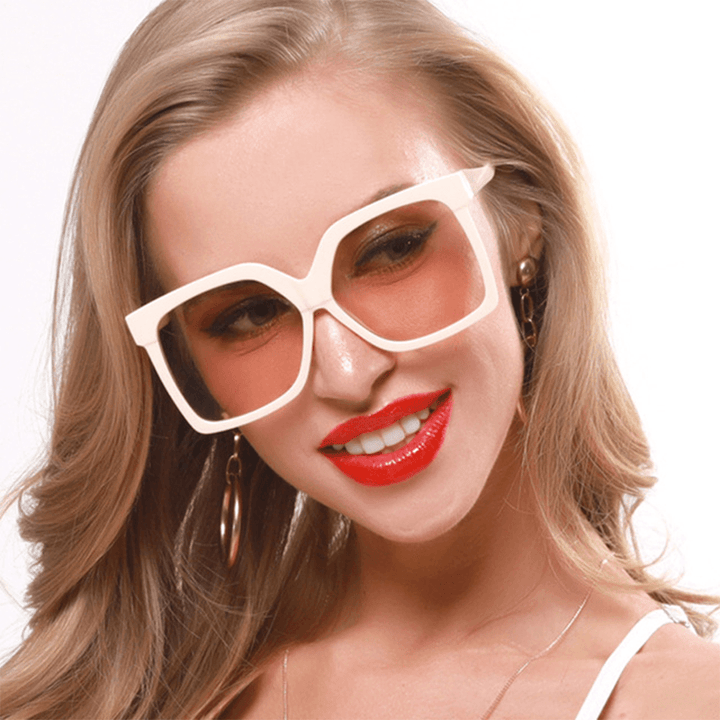 Retro Big Box New Sunglasses Contrast Color Sunglasses - MRSLM