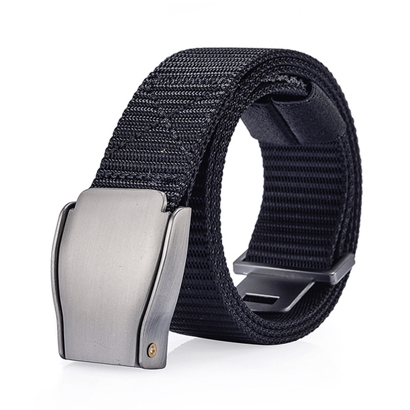 Mens 118CM Automatic Buckle Nylon Belt Sports Army Tactical Pants Strap - MRSLM