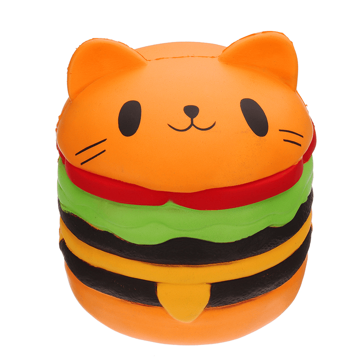 Sanqi Elan Huge Cat Burger Squishy 8.66'' Humongous Jumbo 22CM Soft Slow Rising with Packaging Gift Giant Toy - MRSLM