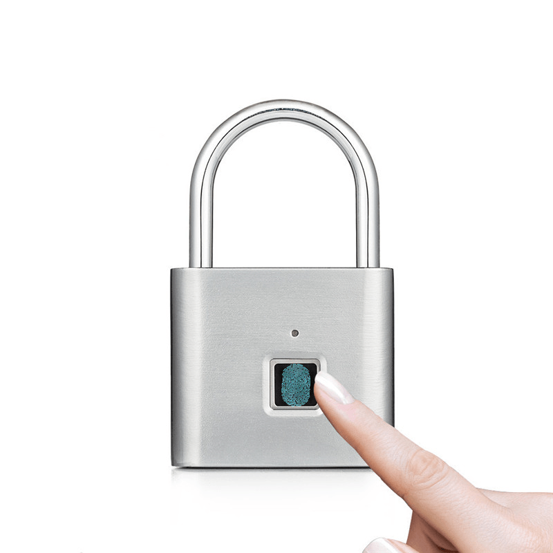 Smart Fingerprint Padlock Keyless Anti-Theft USB Charging Luggage Suitcase Bag Security Home Electronic Door Lock - MRSLM