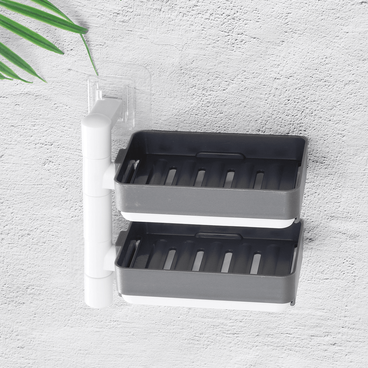 Soap Dish Storage Rack Toilet Shower Tray Drain Shelf Holder Bathroom Organizers - MRSLM