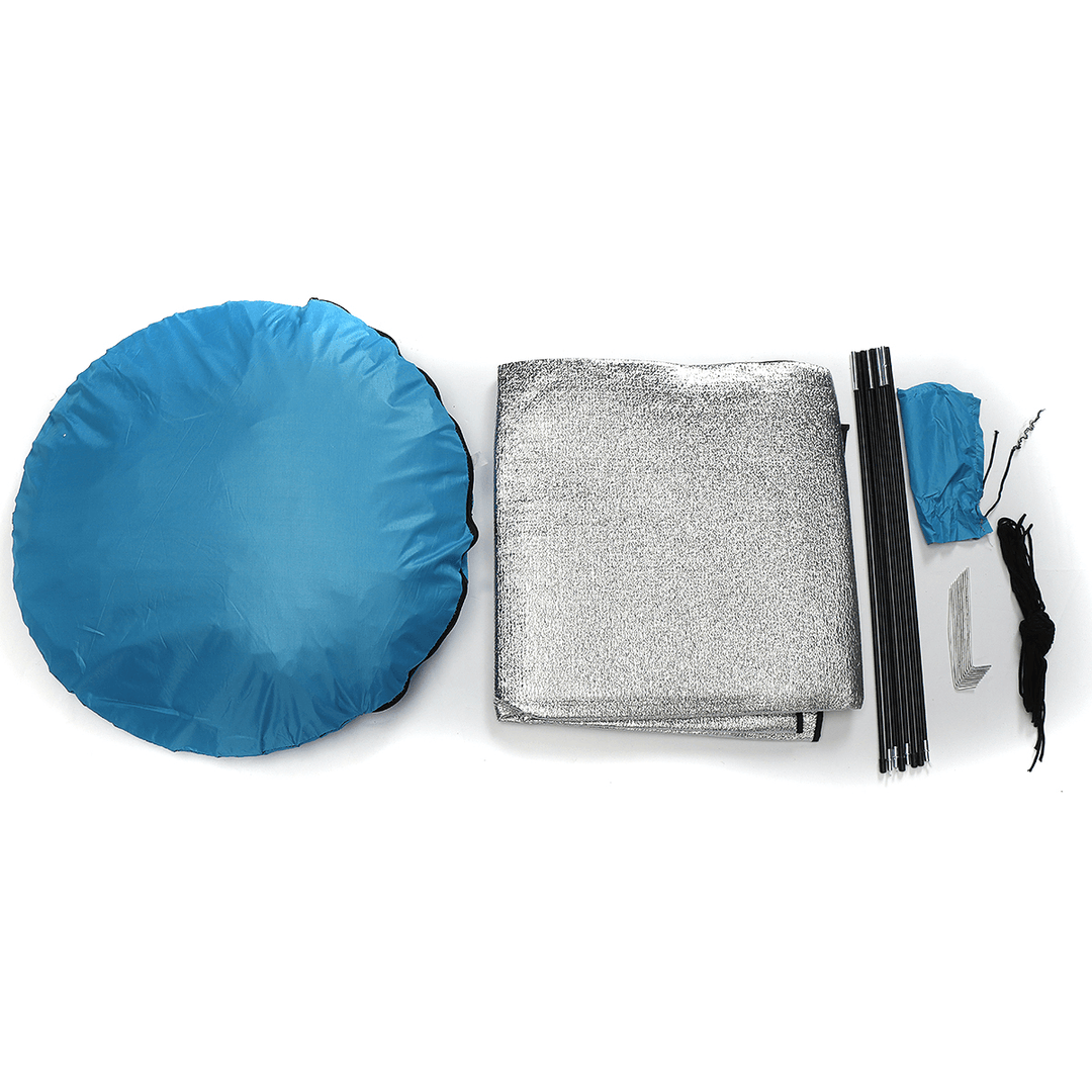 3-4 Person Automatic Camping Tent Portable Waterproof Sunshade Canopy Beach Travel with Moisture-Proof Mat - MRSLM