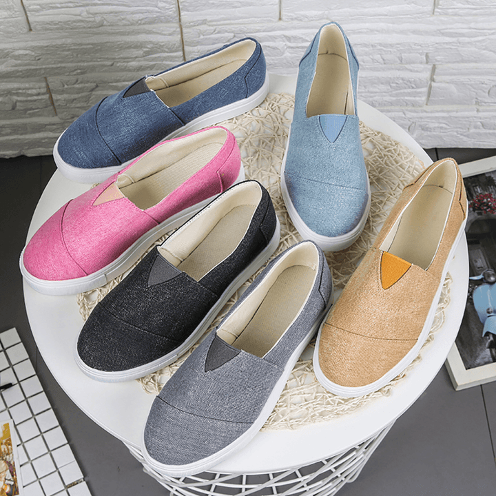 Solid Color Slip on Loafers - MRSLM