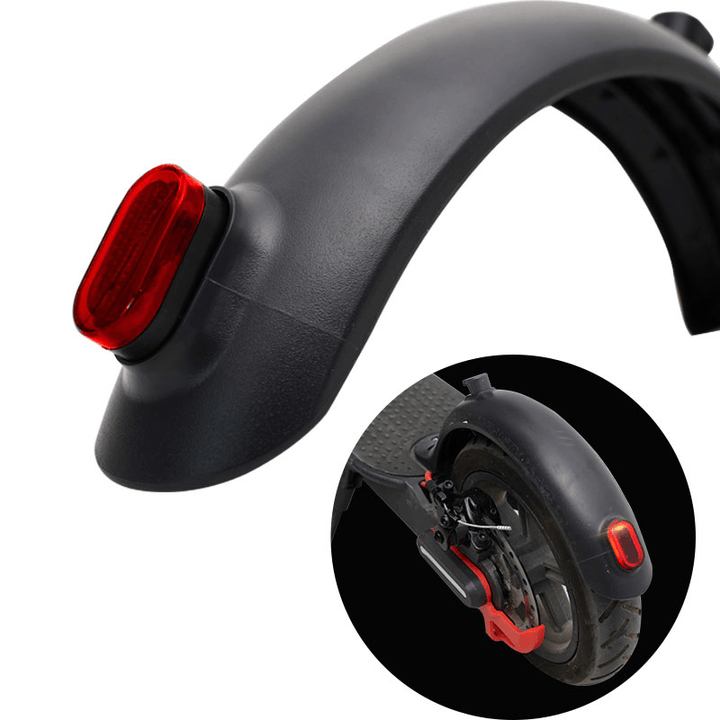 Electric Scooter Rear Fender Universal Scooter Mudguard Tire Splashproof with Rear Taillight Back Guard Wing Scooter Accessories - MRSLM