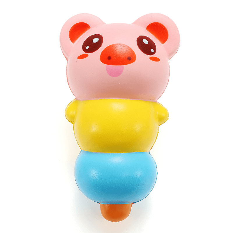 Leilei Squishy 15Cm Pierced Haw Berries Candy Stick Bear Pig Slow Rising with Packaging Gift - MRSLM