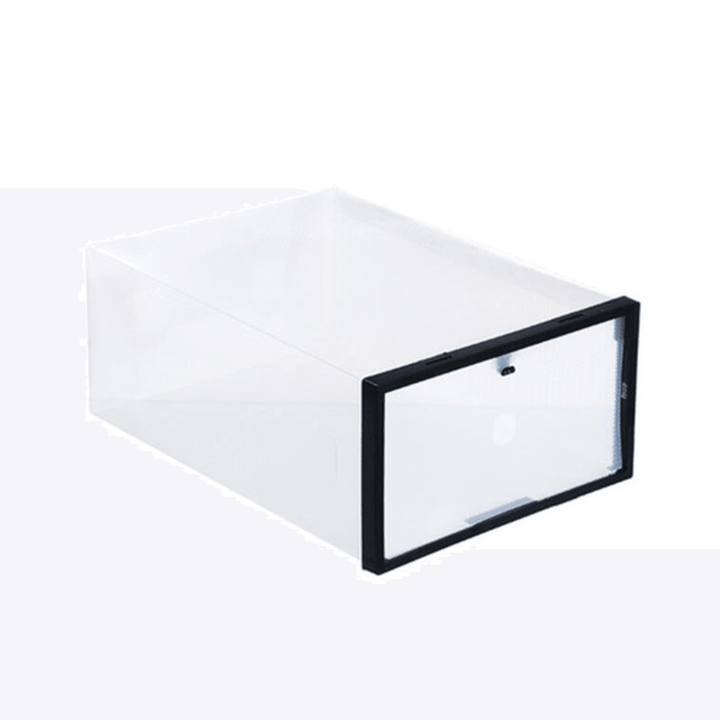 Foldable Clear Plastic Shoe Boxes Storage Organizer Stackable Tidy Display Box Baskets - MRSLM