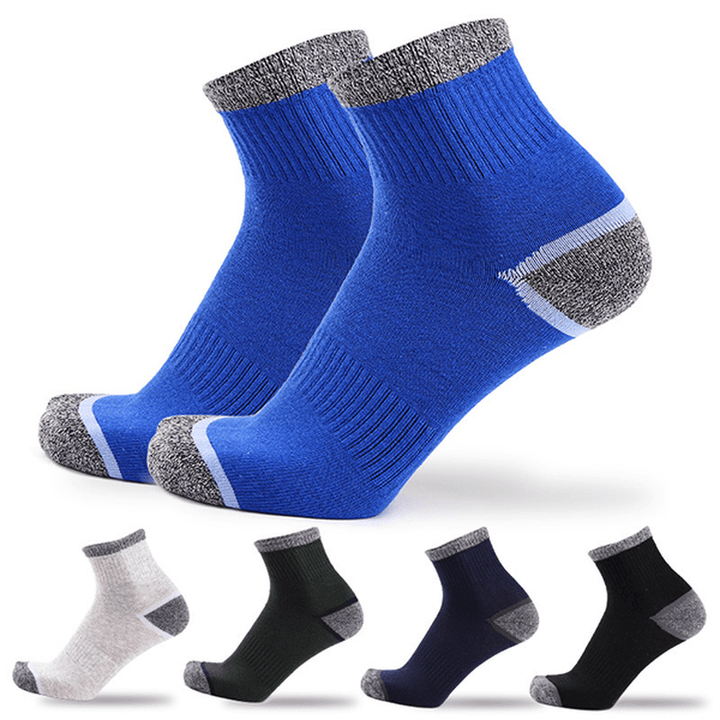 Men Sport Breathable Cotton Middle Tube Socks Casual Elastic Adjustable Socks - MRSLM