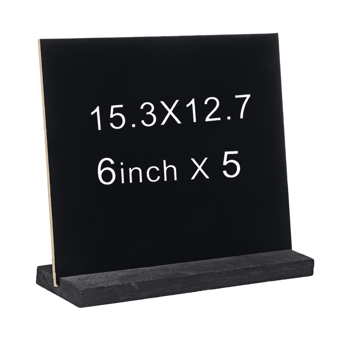 Blackboard Double Side Rustic Sign Message Board Cafe School with Base Stands - MRSLM