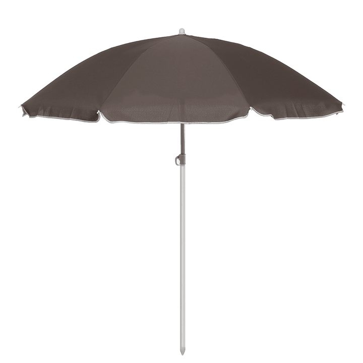 1.8M 8 Ribs Steel Poles Beach Umbrella Adjustable Garden Patio Parasol Sunshade - MRSLM