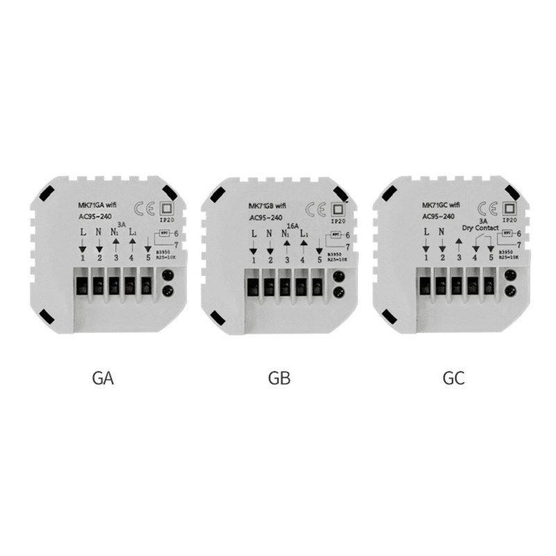 MK71GC Smart Gas Boiler Wifi Thermostat WIFI LCD Thermostat Temperature Control Regulator - MRSLM